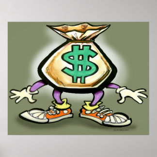 Póster Poster de bolsa de dinero