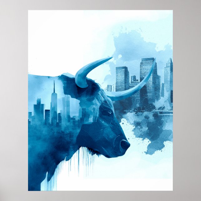 Póster Poster de Bolsa de Valores de Bullish (Frente)