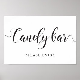 Póster Poster de bolsitas de Rótulo de Boda Candy Bar