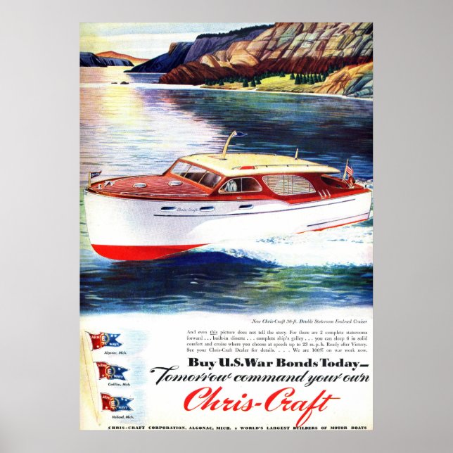 Póster Poster de bonos de guerra Chris-Craft (Frente)