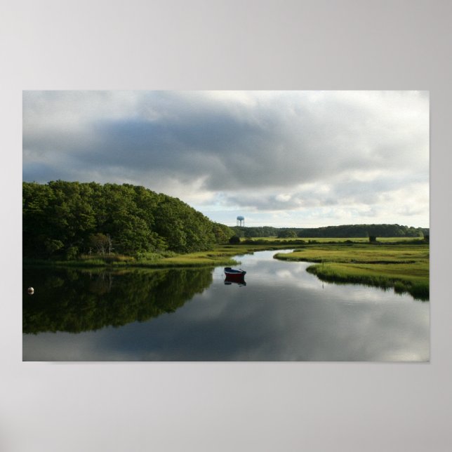 Póster Poster de bote rojo de Cape Cod (Frente)