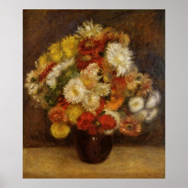 Póster Poster de Bouquet de crisantemos (Frente)