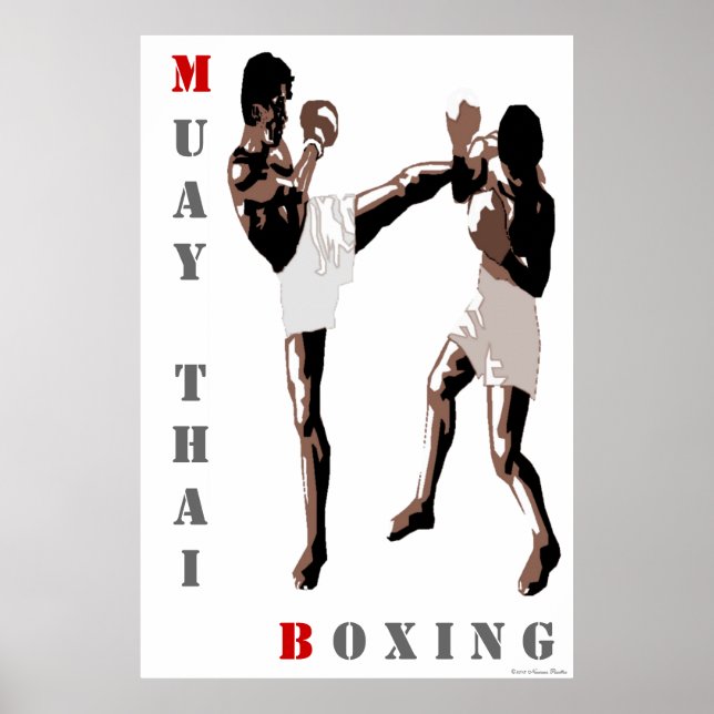Póster Poster de boxeo Muay Thai (Frente)