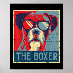 Póster Poster de Boxer Obama ama al perro Mascota animal