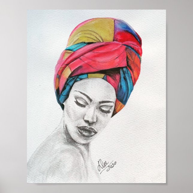 Póster POSTER de brillo de lienzo premium QUEENCONFIDENCE (Frente)