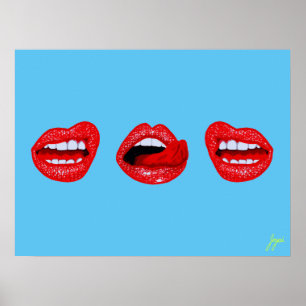 Póster Poster de brillo Lip