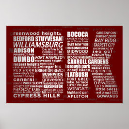 Póster Poster de Brooklyn BK NYC Print
