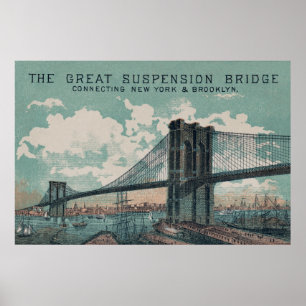 Póster Poster de Brooklyn Bridge Print