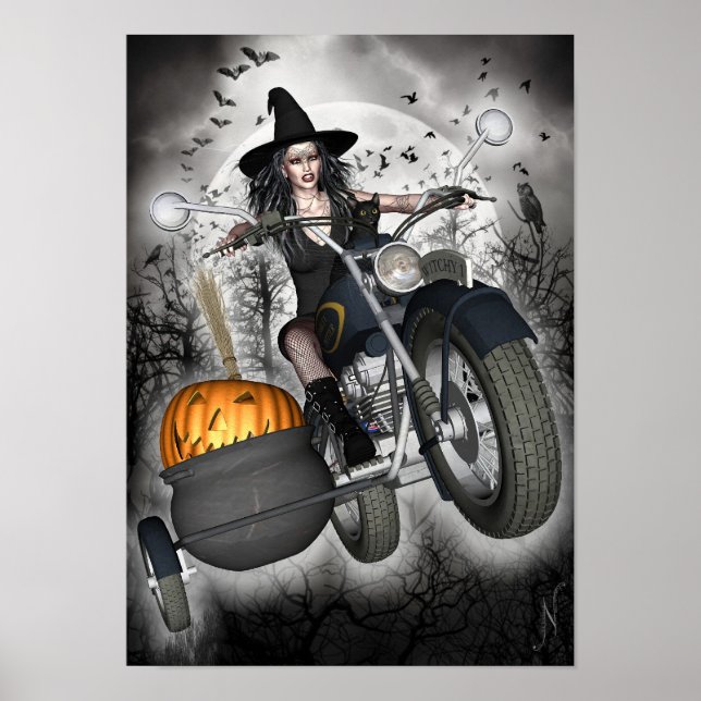 Póster Poster de Brujas - Bruja de Biker (Frente)