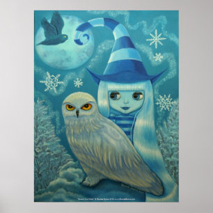 Póster Poster De Brujas De Lechuza Snowy