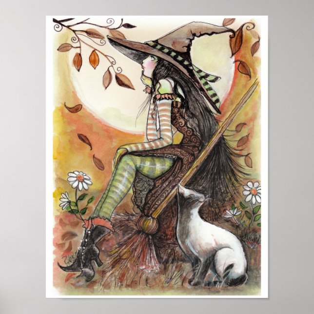 Póster POSTER de Brujas y Gatos Negro (Frente)