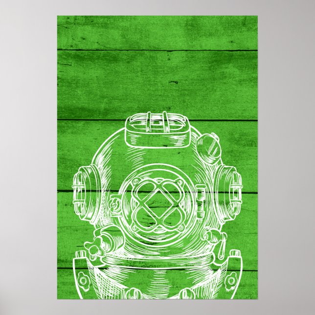 Póster Poster de buceo de Scuba (Frente)