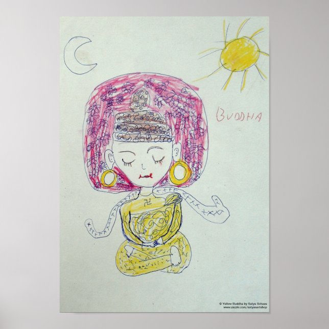 Póster Poster de Buda Amarillo (Frente)