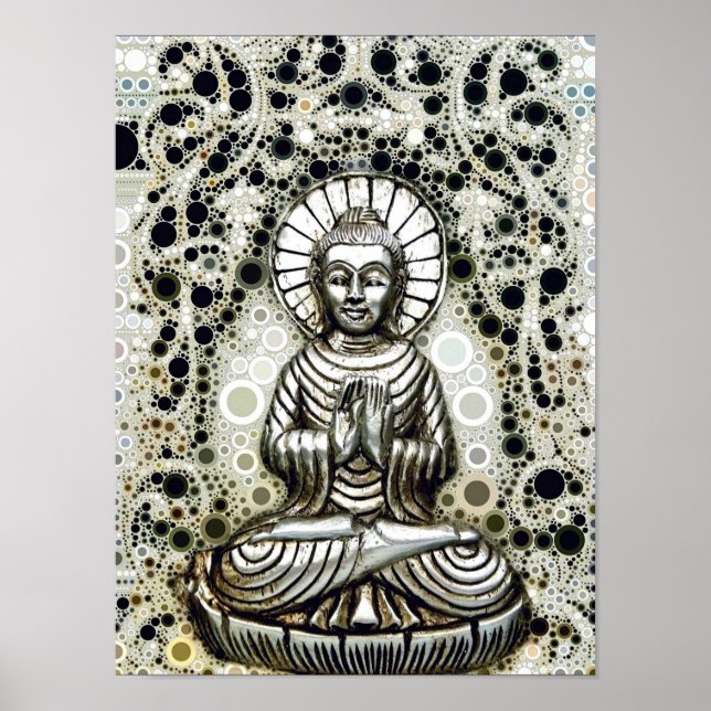 Póster Poster de Buda Plateado (Frente)