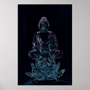 Póster poster de buddha brillante