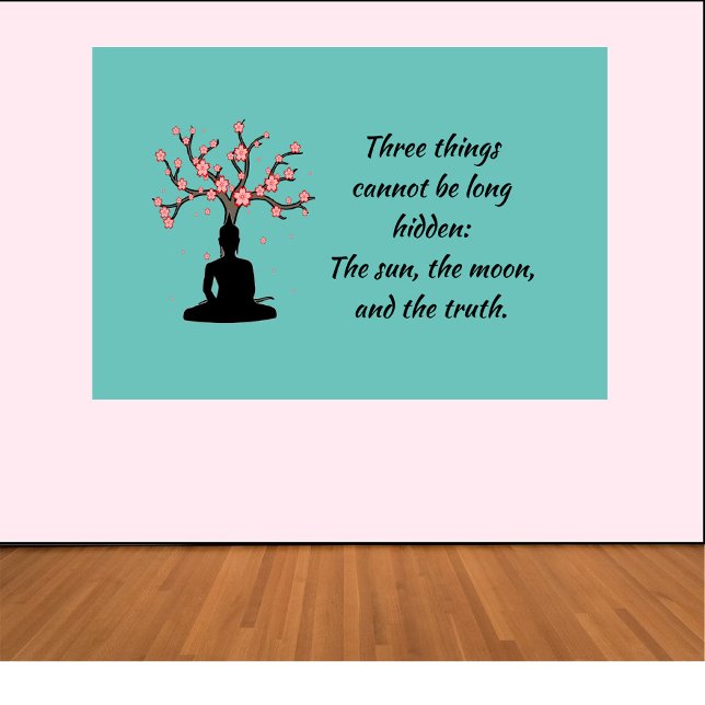 Póster Poster de Buddha Proverb (Bookmark my store! https://www.zazzle.com/store/capricepetit)