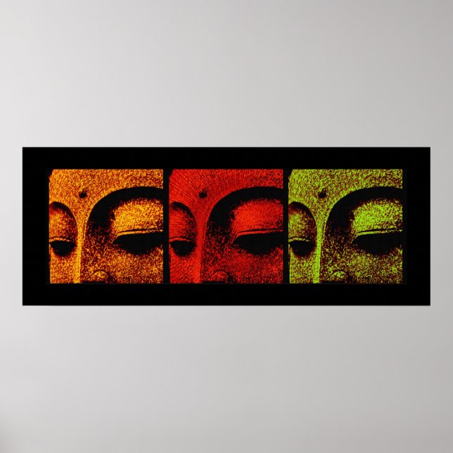 Póster poster de buddhafaces (Frente)