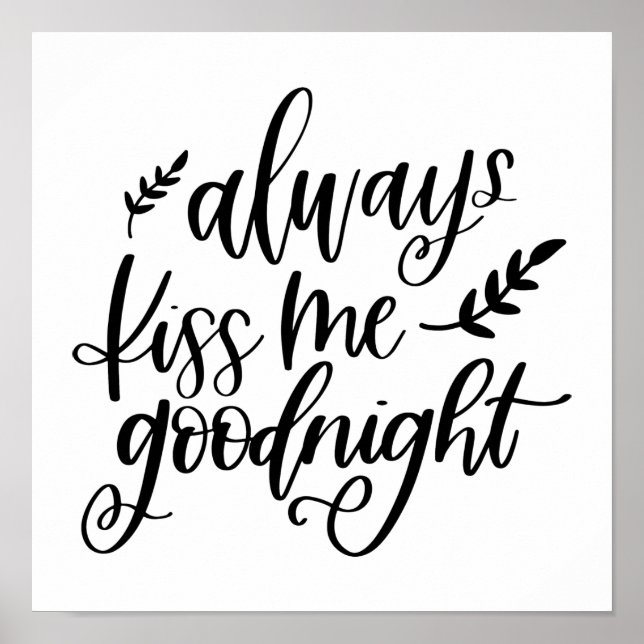 Póster Poster de buenas noches béame siempre (Frente)