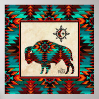 Poster de búfalo del suroeste