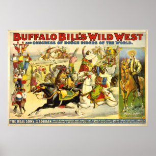 Póster POSTER de Buffalo Bill del VINTAGE (repro)