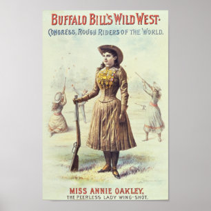 Póster Poster de Buffalo Bill Wild West Annie Oakley