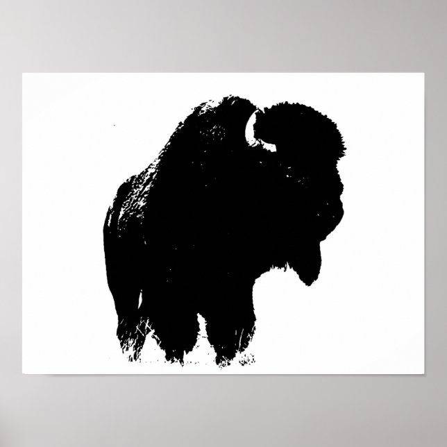 Póster Poster de Buffalo Bison Silhouette (Frente)