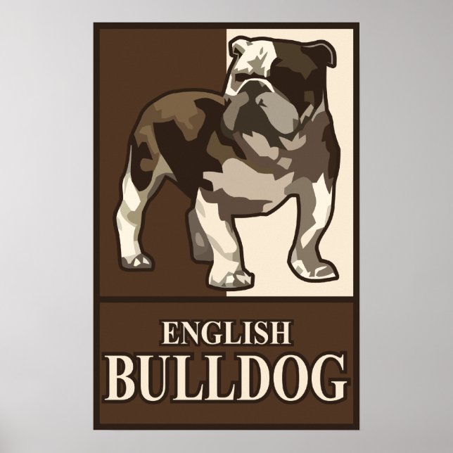 Póster Poster de Bulldog en inglés (Frente)