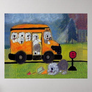 Póster Poster de bus de fondo