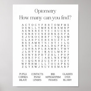 Póster Poster de búsqueda de palabras con temas de Office