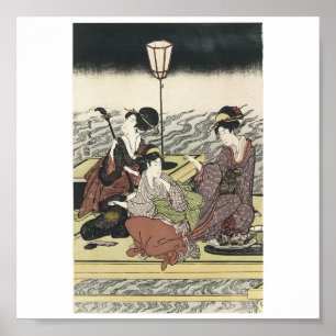 Póster Poster de C. de pintura japonesa 1800's