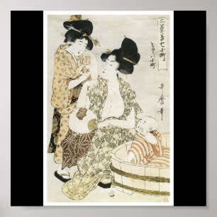 Póster Poster de C. de pintura japonesa 1800's temprano
