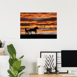 Póster Poster de caballo de carreras estándar