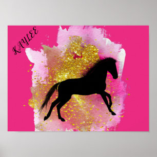 PÓSTER POSTER DE CABALLO DE SPARKLING CON NOMBRE PERSONAL