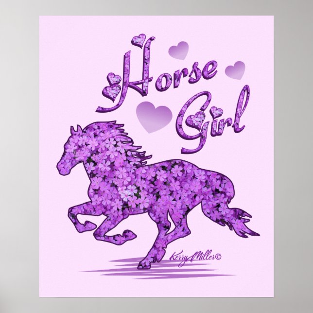 Póster Poster de Caballo Niña (Frente)