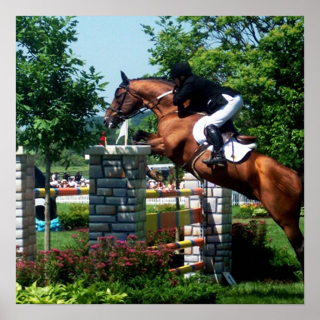 Póster Poster de caballos del Gran Premio (Frente)