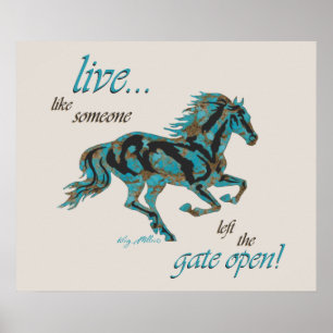 Póster Poster de caballos inspirador
