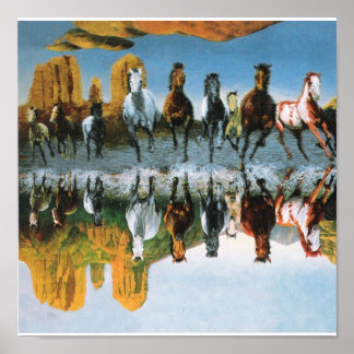 Póster Poster de caballos salvajes