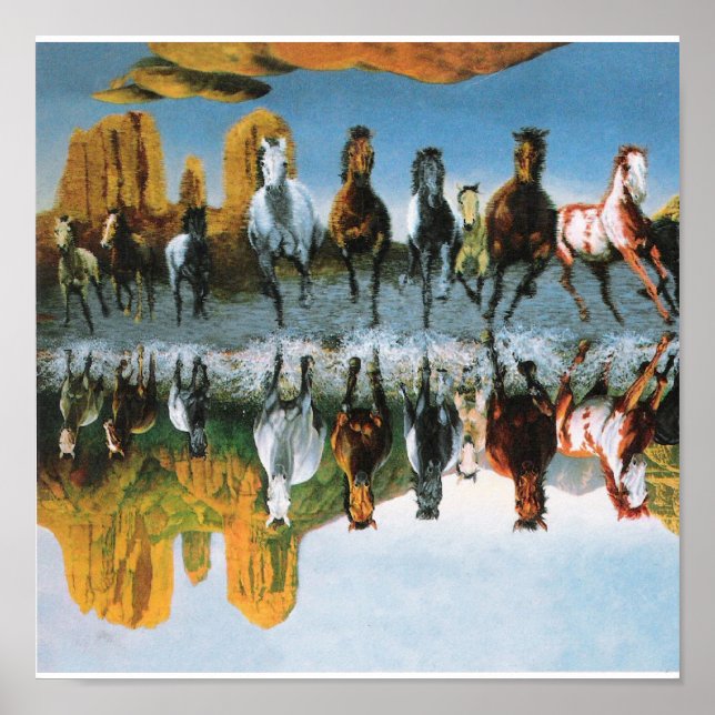 Póster Poster de caballos salvajes (Frente)