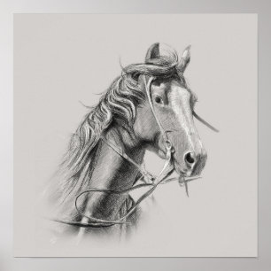 Póster Poster de caballos: Se visualiza el poder majestuo