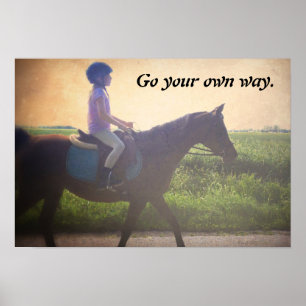 Póster Poster de caballos "Ve a tu propio camino"