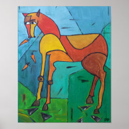 Póster Poster de caballos y zanahorias