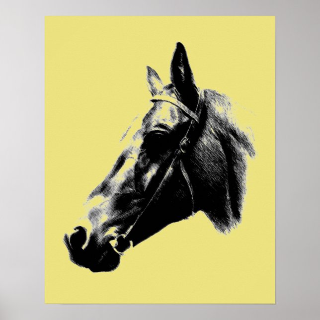 Póster Poster de Cabeza de Caballo Artístico (Frente)