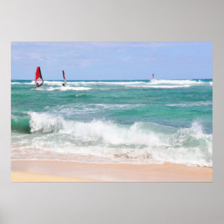 Póster Poster de cabeza de diamante para windsurf