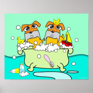Póster Poster De Cachorro De Baño 17