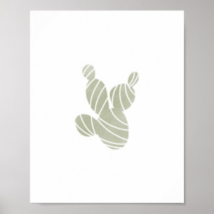 Póster Poster de cactus de color verde