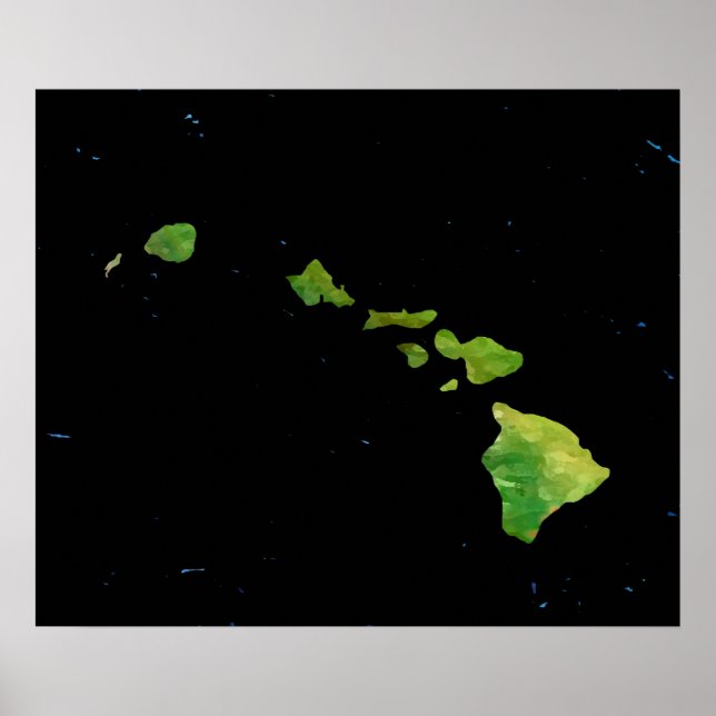 Póster Poster de cadena de la isla de Hawái (Frente)