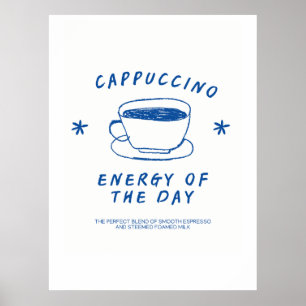 Póster Poster de café cappuccino Coffee Lover Gift