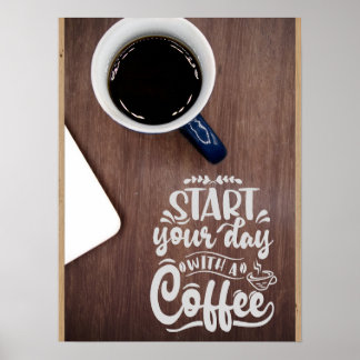 Póster Poster de café estético