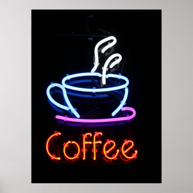 Póster Poster de café Neon Rótulo (Frente)