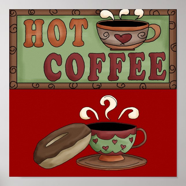 Póster Poster de café y anillos (Frente)